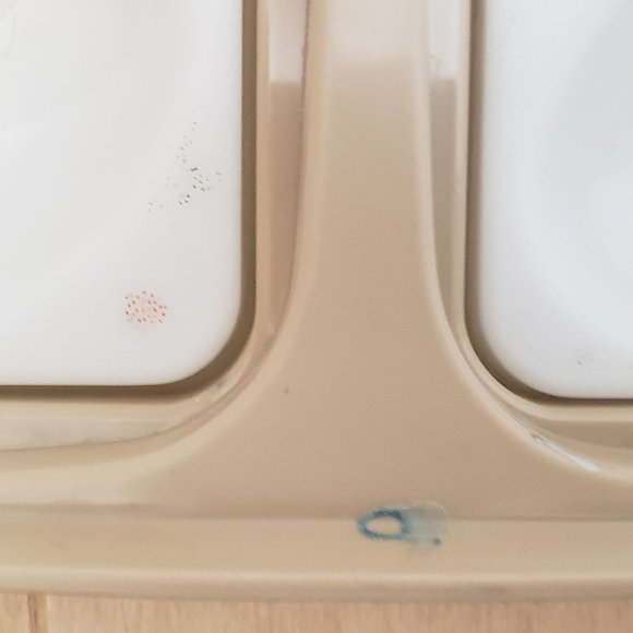 Vintage Tupperware Deviled Egg Storage Tray With Lid 723 2 Tan 2 Egg Inserts - Picture 3 of 6